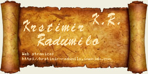 Krstimir Radumilo vizit kartica